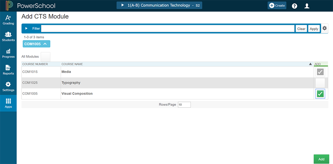 PowerSchool CTS - Career and Technology Studies